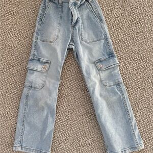 Girls size 7 Light Blue Cargo Jeans